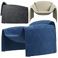 Modern Leisure Chair with Curved Armrest Backrest Green Brown Black Velvet Fabric