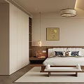 Elegant New Chinese Style Double Bed With Cozy Full Bedroom Furniture And Home Decoration