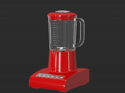 Red Electric Blender With Modern Design For Daily Kitchen Appliance Use 3d model