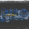 Engine Components Spaceship Components Spaceship Parts Mechanical Parts Future Weapon Components Low Face Number Low Model Simple Model Game Video Level Realism 3d model