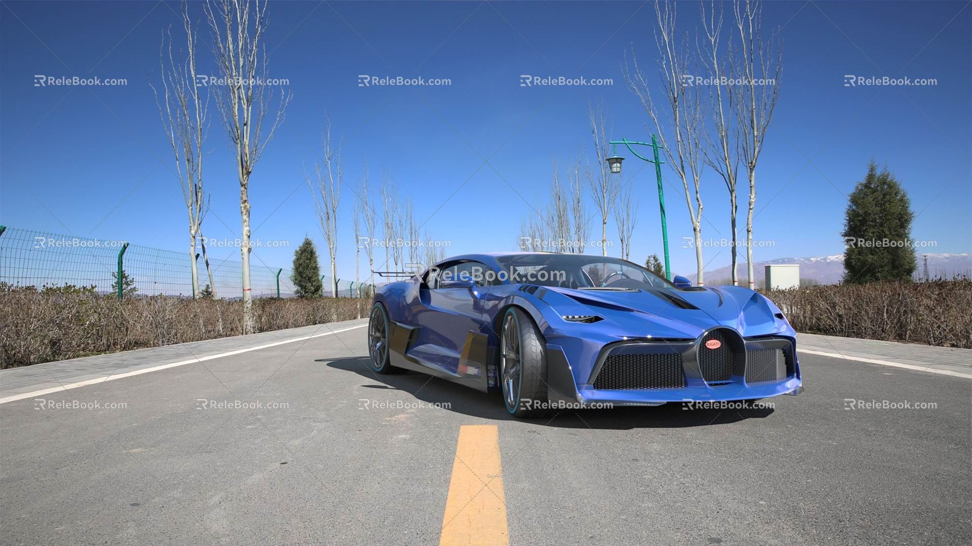 Modern sports car Bugatti Veyron 3d model