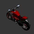 Black and Red Motorcycle With Modern Sleek Body Design Sporty Seat And Alloy Wheels