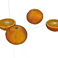 Fresh Ripe Whole and Sliced Juicy Oranges Arranged on White Background