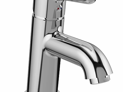 Chrome Modern Kitchen Faucet With Sleek Design And High Shine Finish 3d model