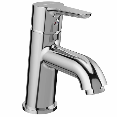 Chrome Modern Kitchen Faucet With Sleek Design And High Shine Finish 3d model