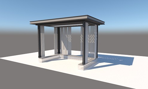 modern pavilion simple pavilion guillotine outdoor furniture 3d model