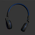 Modern Wireless Over Ear Headphones With Blue LED Lights And High Quality Sound