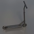 Black Two Wheeled Scooter With Handlebar And Flat Deck Design 3d model