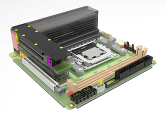 Industrial Control Board Electronic Circuit Board 1198 3d model