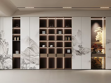 New Chinese Decorative Cabinet (ID:ggach319827)