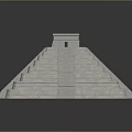 Pyramid Hexagon Pyramid Cultural Relics Building Ancient Architectural Items 3d model