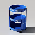 Red Two Tier Rolling Trolley Shelf with Kadidi Text Decor and Mobile Design 3d model