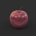 Healthy Vibrant Red Apple With Fresh Juicy Texture On Dark Background