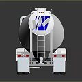 MEXI FRANKIES Tanker Truck With Silver Exterior Blue Logo And Cartoon Character In Sombrero
