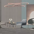 Modern Accent Lounge Chairs with Swivel Bases and Plush Upholstery in Contemporary Living Room Setting