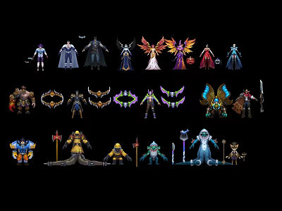 Modern Game Characters 3d model Modern Game Characters 3d model