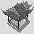 Chinese-style pavilion 3d model