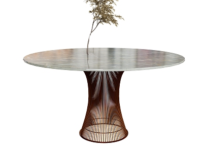 Dining Table Round Table Leisure Table Plant Ornaments Marble Table Coffee Table Side Table Decorative Table model