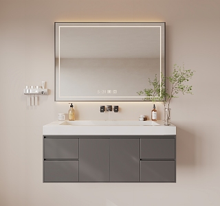 modern sink bathroom cabinet 3d model