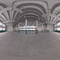 Bright Spacious Unfurnished Industrial Factory Interior With Concrete Columns Exposed Pipes And Large Windows