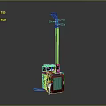 Erhu Musical Instrument with Paint Palette and Brushes on Shiny Surface for Art Music Lovers