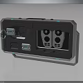 Modern Electronic Equipment Case With Dual Controller Modules And Interface Ports 3d model