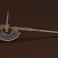 Tomahawk axe ancient cold weapon magic axe double-edged axe ancient tomahawk plate axe long handle axe 3d model