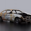 The Burned Car 3d model