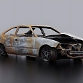 The Burned Car 3d model