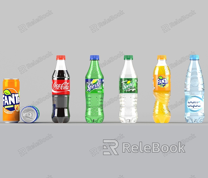 Beverage combination fruit juice beverage cold drink cola sprite fanta can beverage mineral water model