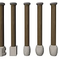 Decorative Wooden Columns With Various Base Designs For Interior Decoration 3d model