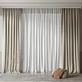 Modern Curtain Window Screen 3d model
