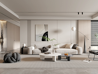 modern living room 3d model