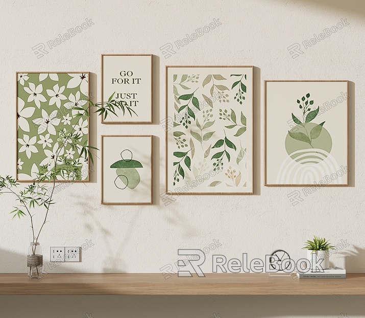 Nordic Plant Painting Living Room Decorative Painting model