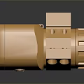 Golden Mechanical Weapon Component With Precision Metal Parts And Shiny Surface