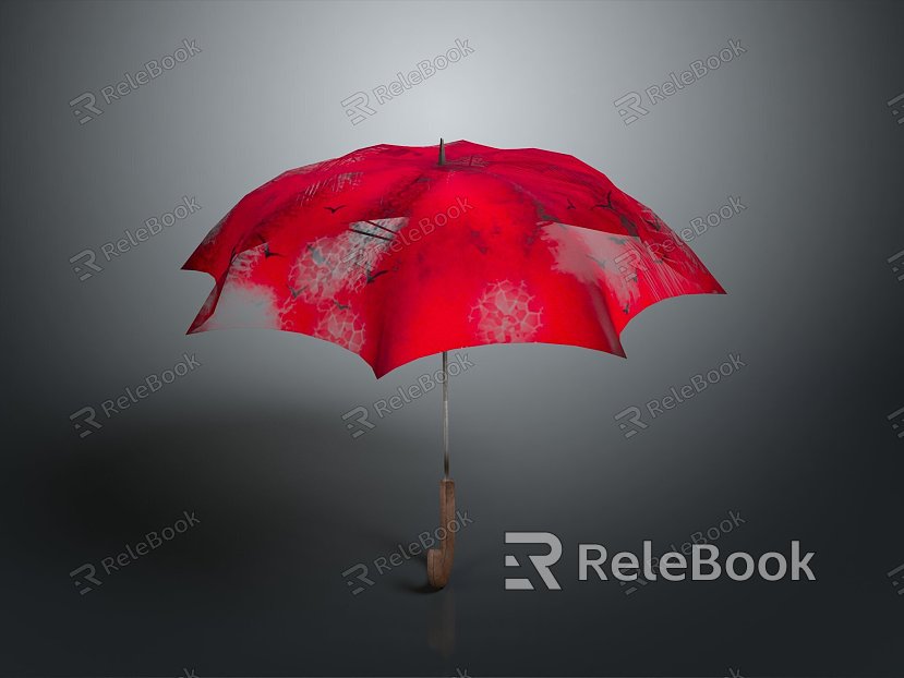 Umbrella umbrellas umbrellas red umbrellas outdoor items realistic model