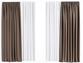 Curtain Fabric Curtain Window Screen Tulle Gauze Curtain 3d model