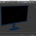 Modern Black Desktop Computer Monitor With Sleek Design And Stable Base
