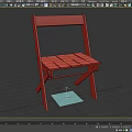 Yellow Wooden Folding Single Chair With Simple Design And Portable Structure
