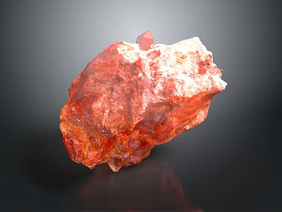 Natural Red Wood Stone With Rough Texture For Construction Decoration Applications 3d model
