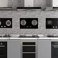 Modern Kitchen Appliances Featuring Range Hoods Gas Stoves And Ovens In Sleek Design