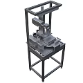Industrial Equipment With Sturdy Metal Frame Workbench And Mechanical Components For Industrial Use