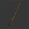 Handcrafted Wooden Broom With Long Handle And Natural Bristles Design