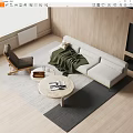 Modern Sofa Coffee Table Combination Sofa Coffee Table 3d model