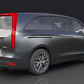 Modern Gray MPV Car With Sleek Exterior Body Lines And Alloy Wheels