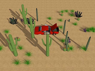 modern landscape tree 3d model