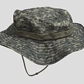 Camouflage Pattern Wide Brim Hat With Adjustable Strap For Outdoor Activities And Stylish Look
