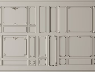 French plaster line French line background wall TV background wall sofa background wall bedroom background wall 3d model
