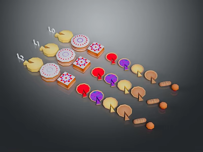 Scientists Studying Biological Cell Models With 3D Rendered Structures And Colors 3d model