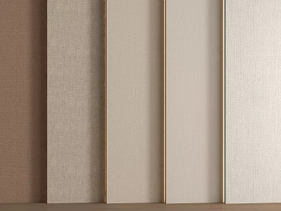 Modern Fabric Modern Wall Cloth Wall Panel Warm Color Wall 3d model